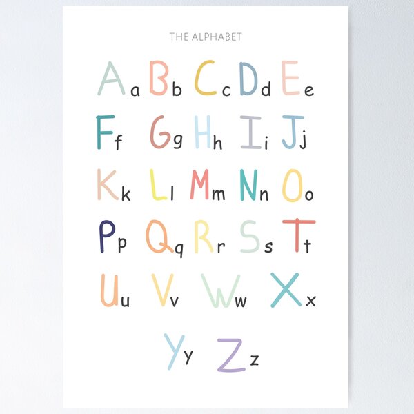 Item preview, Alphabetical Design Poster designed and sold by mgkreatives.