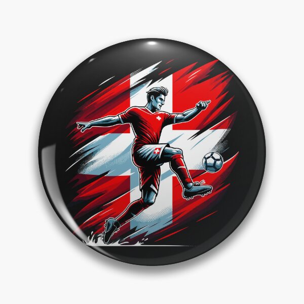 Item preview, Dynamic Switzerland Soccer Star in Action - Vector Design designed and sold by SerhiiArt.
