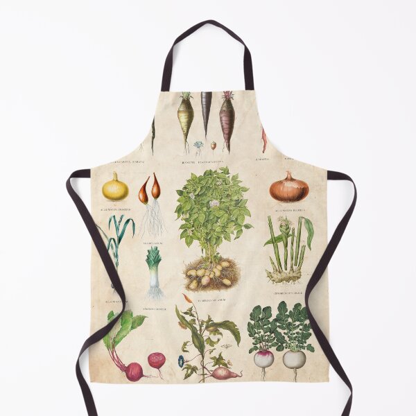 Item preview, Vintage botanical print root vegetable chart designed and sold by Creative Spectator.