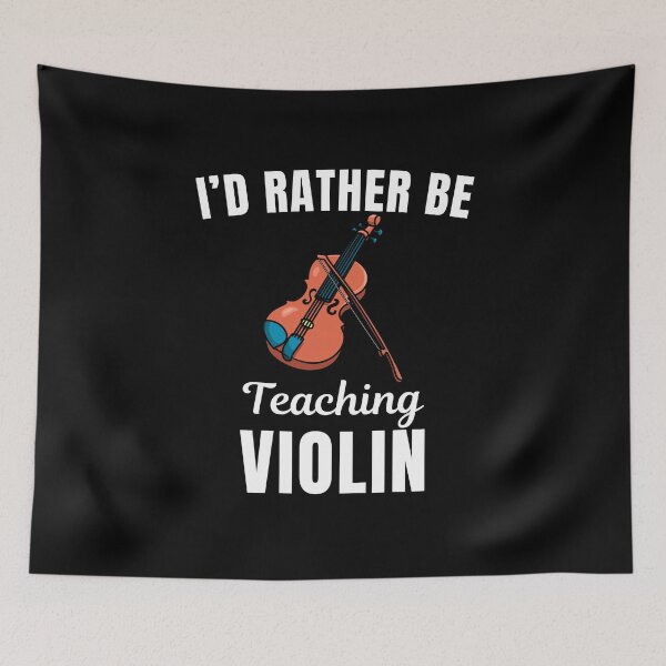 Item preview, I'd rather be teaching violin , funny violinist, violin musical instrument teacher instructor and musician saying or quote designed and sold by NBSStore.