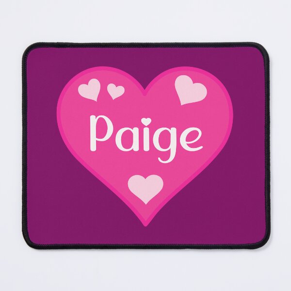 Item preview, Paige Name Pink Heart designed and sold by Jeallan Designs.
