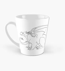 Glücklicher Drache Lineart Tasse (konisch)