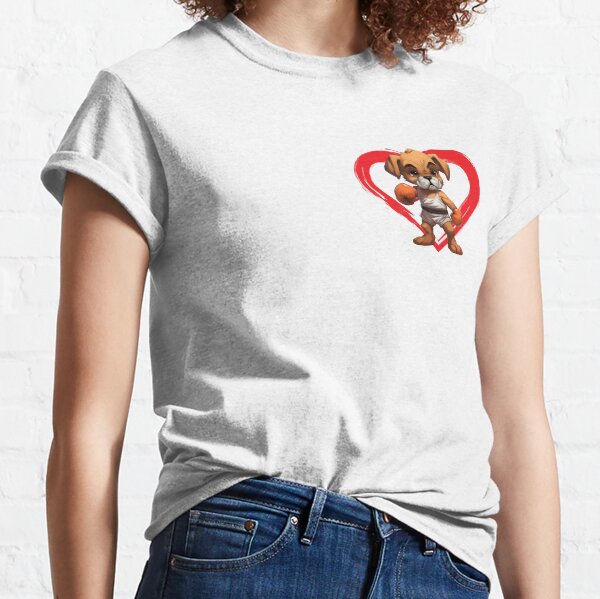 Item preview, Boxer dog Cartoon in Love Heart swoosh  designed and sold by For Dog Sake!®.