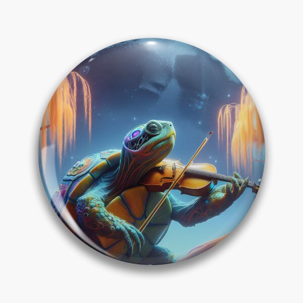 Item preview, Terrapin turtle playing somber violin designed and sold by GratefulHippies.
