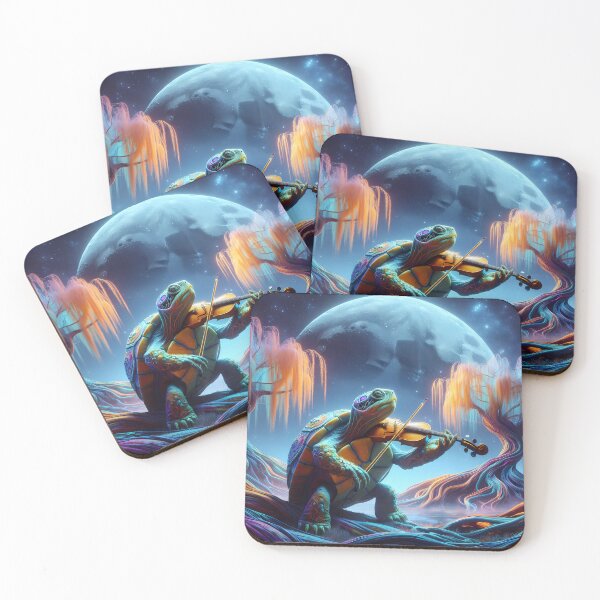 Item preview, Terrapin turtle playing somber violin designed and sold by GratefulHippies.