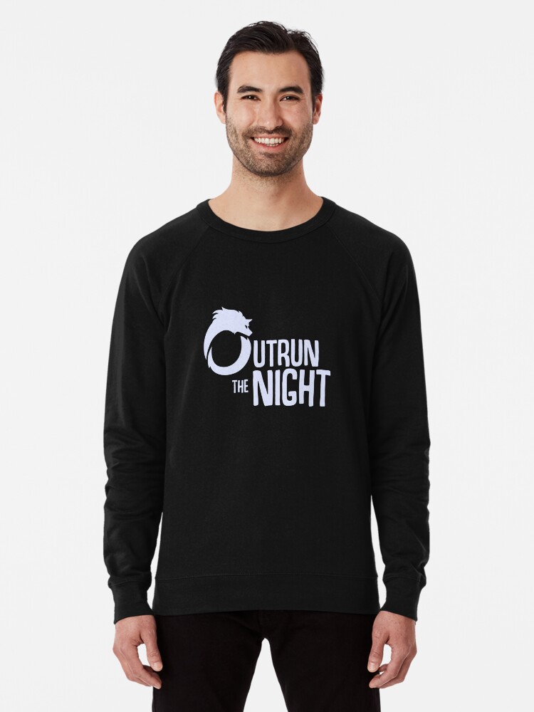 Thumbnail 2 of 5, Lightweight Sweatshirt, Outrun the Night Logo Apparell designed and sold by OutrunTheNight.