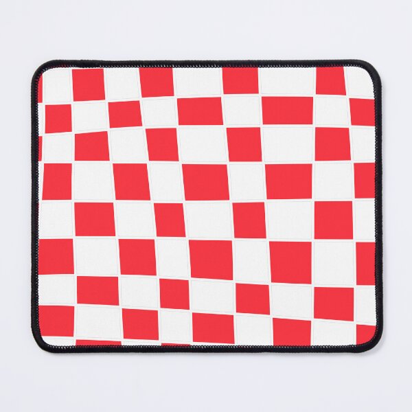 Item preview, estampado de cuadrados irregulares en blanco y rojo designed and sold by ArtKar.