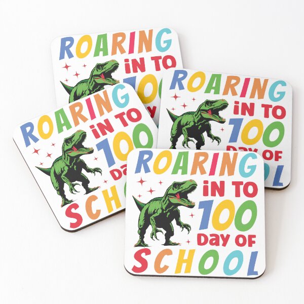 Item preview, Roaring In To 100 Day Of School t rex  - 100 Days Of School Dino designed and sold by Smix Pixels.