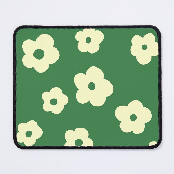 Item preview, patrón de flores en color beige y fondo verde designed and sold by ArtKar.