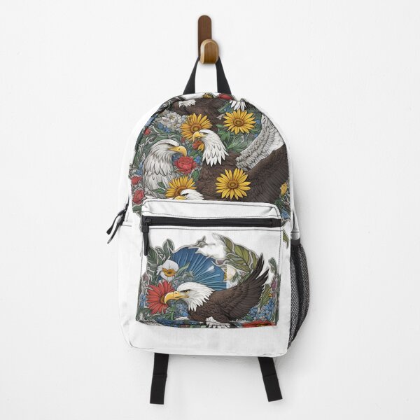 Item preview, Winged Harmony: Eagles and Floral Fantasia designed and sold by Digistorma.