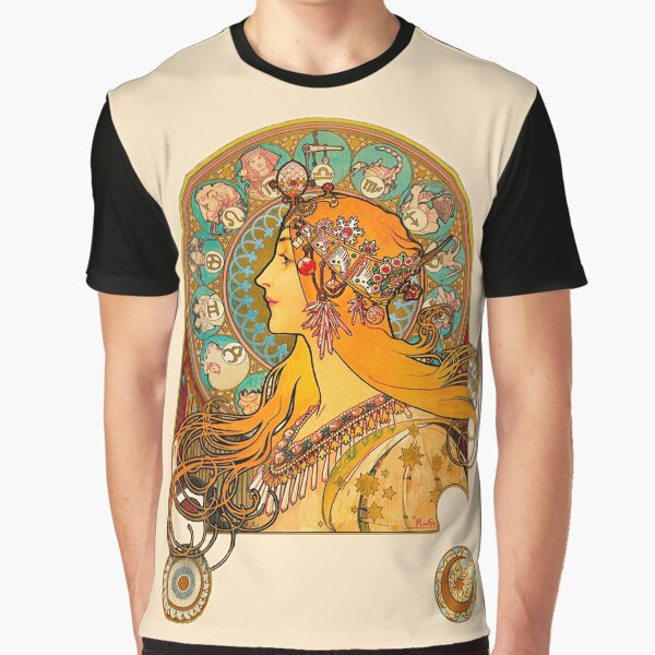 Artikel-Vorschau von Sternzeichen, (1896) – Alphonse Mucha. HOCHAUFLÖSEND, designt und verkauft von MINDTHECHERRY.