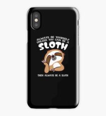 Funny Cute Sloth Apparel iPhone Case