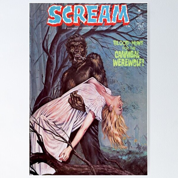 Item preview, Terror Of The Werewolf Vintage Horror Comic Art designed and sold by IceCreamKisses.