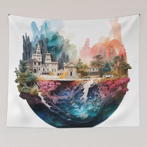 Artikelvorschau, Alte Landschaft im Aquarell entworfen und verkauft von NDMDesignStudio.