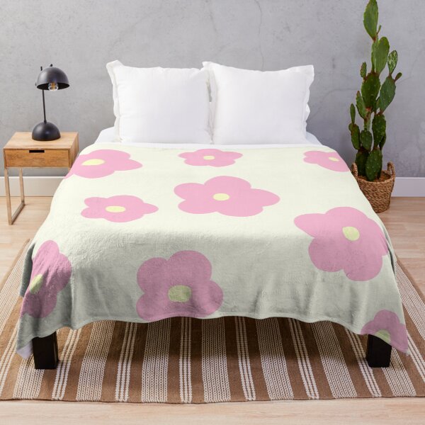 Item preview, patrón de flores color rosa en fondo beige designed and sold by ArtKar.