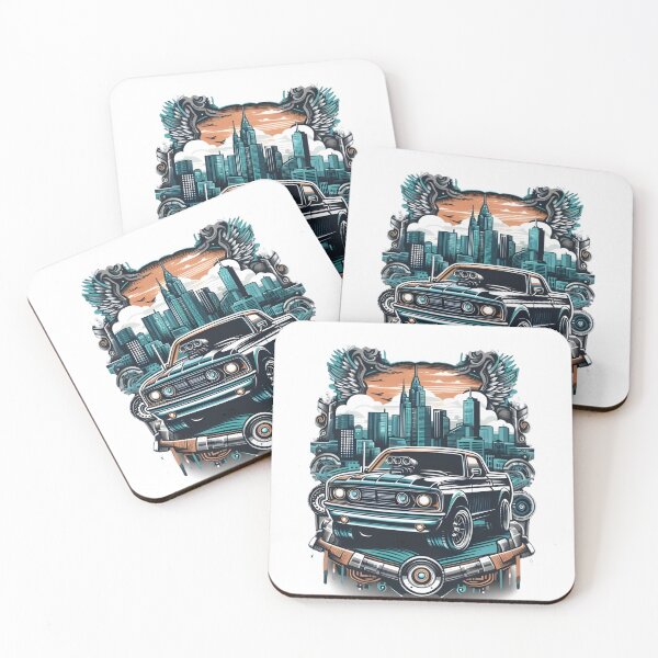 Item preview, Car and City in Ornate Frame. designed and sold by M9Store.