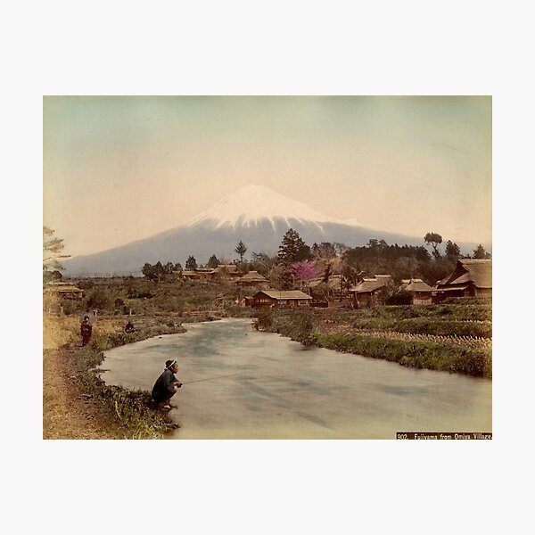 Mt. Fuji from Omiya Village 1880s Photographic Print