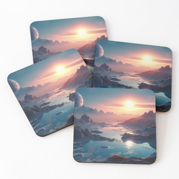 Item preview, Panoramic Art Stunning Sunrise Over Mountains Landscapes Oil Painting A558-40 designed and sold by MPCFICTION.