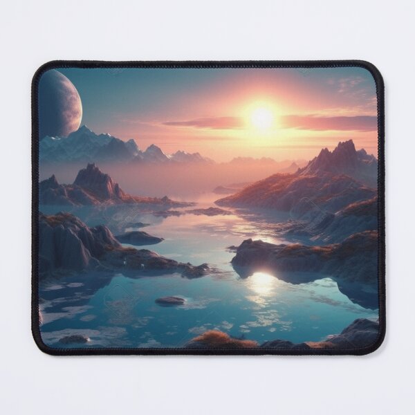 Item preview, Panoramic Art Stunning Sunrise Over Mountains Landscapes Oil Painting A558-40 designed and sold by MPCFICTION.