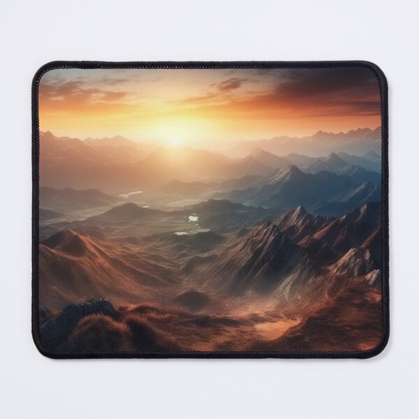 Item preview, Panoramic Art Stunning Sunrise Over Mountains Landscapes Oil Painting A558-41 designed and sold by MPCFICTION.