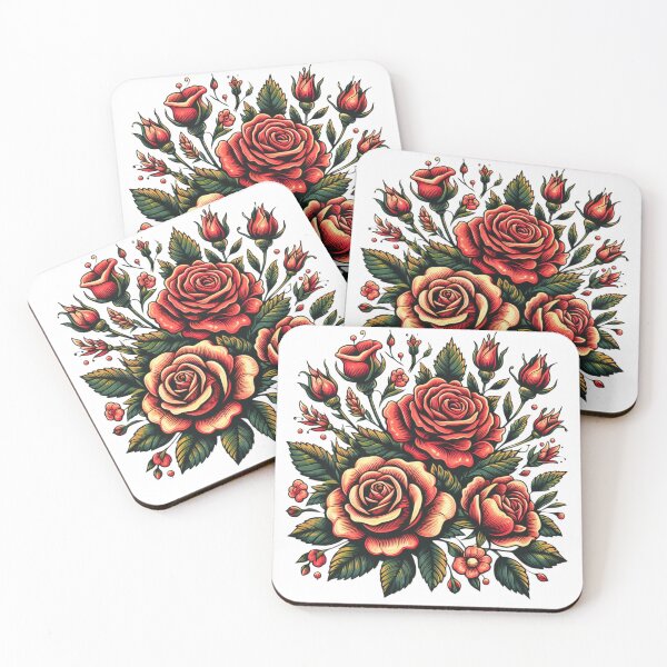 Item preview, Pink Roses Elegant Retro Vintage Glamorous  designed and sold by CatherineLievre.