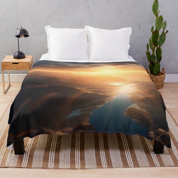 Item preview, Panoramic Art Stunning Sunrise Over Mountains Landscapes Oil Painting A558-42 designed and sold by MPCFICTION.