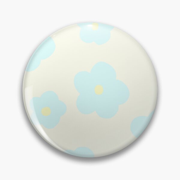 Item preview, patrón de flores celestes en fondo beige designed and sold by ArtKar.