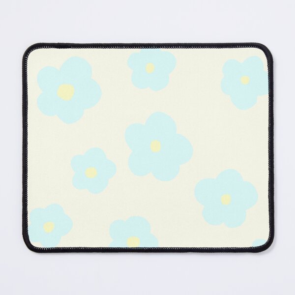 Item preview, patrón de flores celestes en fondo beige designed and sold by ArtKar.