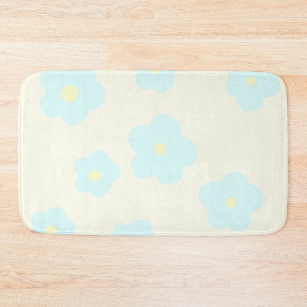 Item preview, patrón de flores celestes en fondo beige designed and sold by ArtKar.