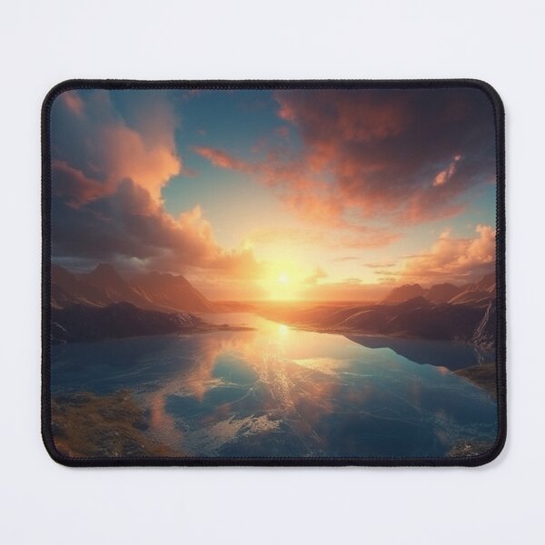 Item preview, Panoramic Art Stunning Sunrise Over Mountains Landscapes Oil Painting A558-43 designed and sold by MPCFICTION.