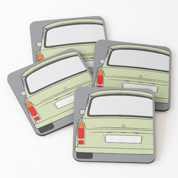 Item preview, Trabant 601S rearview pastel green designed and sold by EdimDesign.
