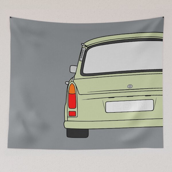 Item preview, Trabant 601S rearview pastel green designed and sold by EdimDesign.