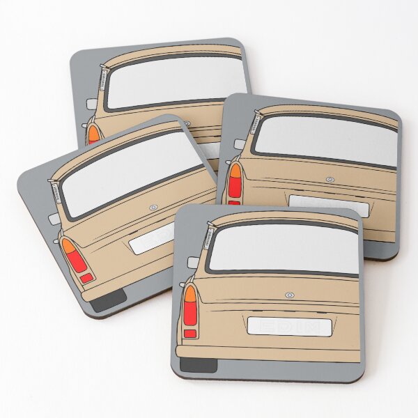 Item preview, Trabant 601S rearview pastel brown designed and sold by EdimDesign.