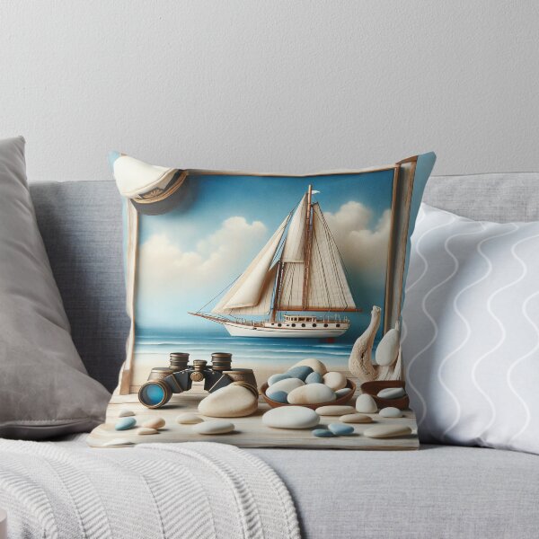 Item preview, Nautical Sailboat Model Digital Art designed and sold by glowarya.