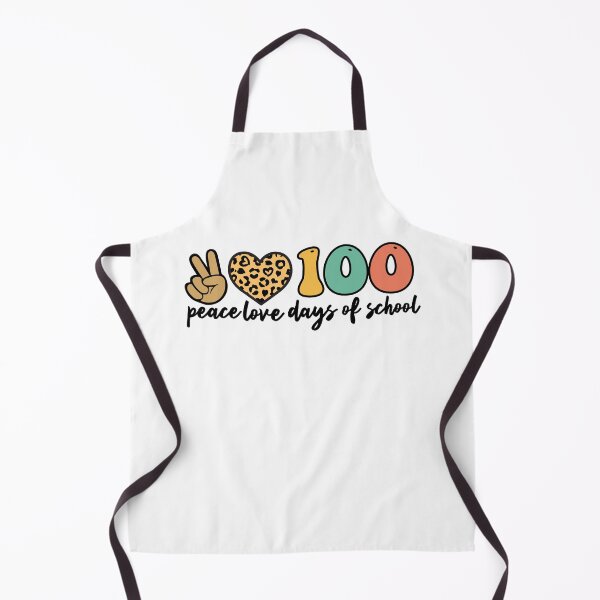Item preview, Peace Love 100 Days Of School - Leopard Heart   designed and sold by Smix Pixels.