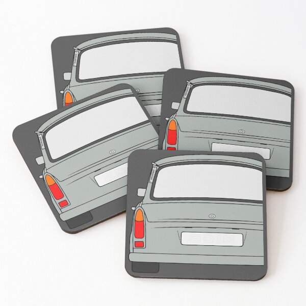 Item preview, Trabant 601S rearview silver grey designed and sold by EdimDesign.