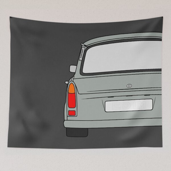 Item preview, Trabant 601S rearview silver grey designed and sold by EdimDesign.