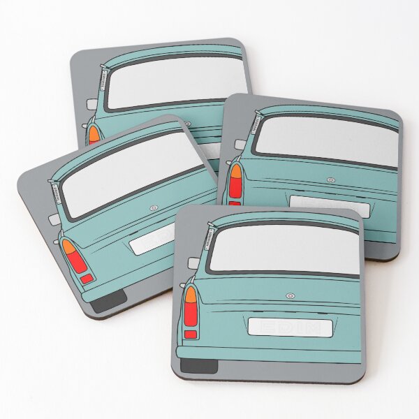 Item preview, Trabant 601S rearview pastel blue designed and sold by EdimDesign.