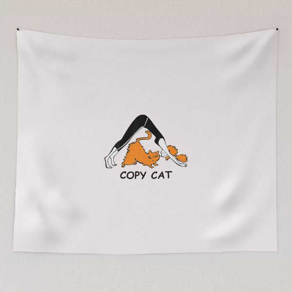 Item preview, Flexible Feline: Yoga Pose with Cat Companion designed and sold by Hudoges.