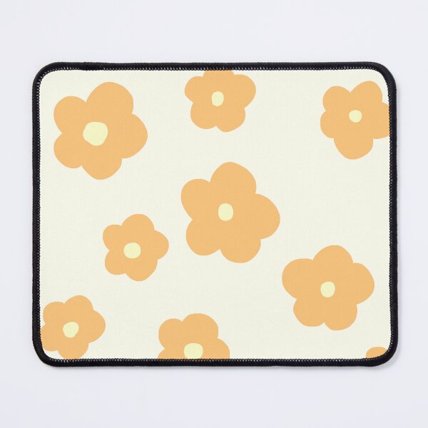Item preview, patrón de flores naranja en fondo beige designed and sold by ArtKar.