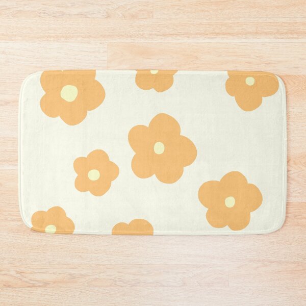 Item preview, patrón de flores naranja en fondo beige designed and sold by ArtKar.