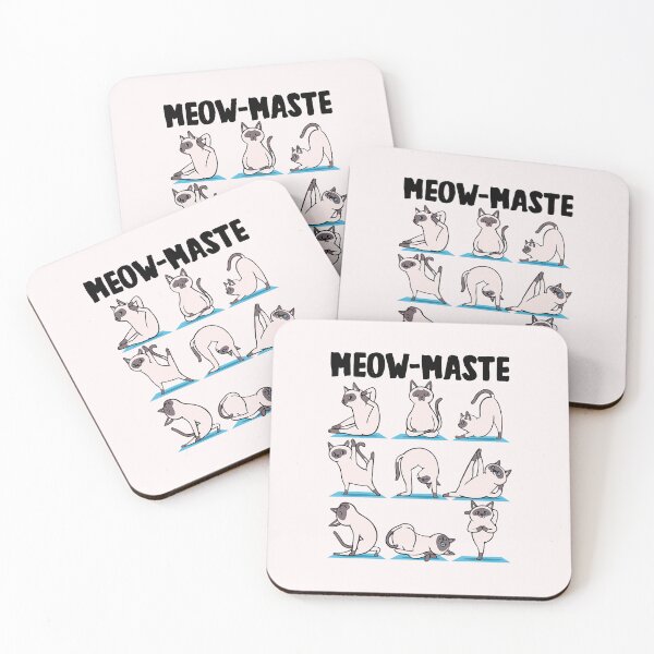 Item preview, Cats Yoga Poses - Meowmaste Meditation Masters designed and sold by Hudoges.