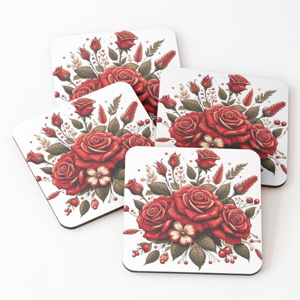 Item preview, Red Roses Elegant Retro Vintage Glamorous  designed and sold by CatherineLievre.
