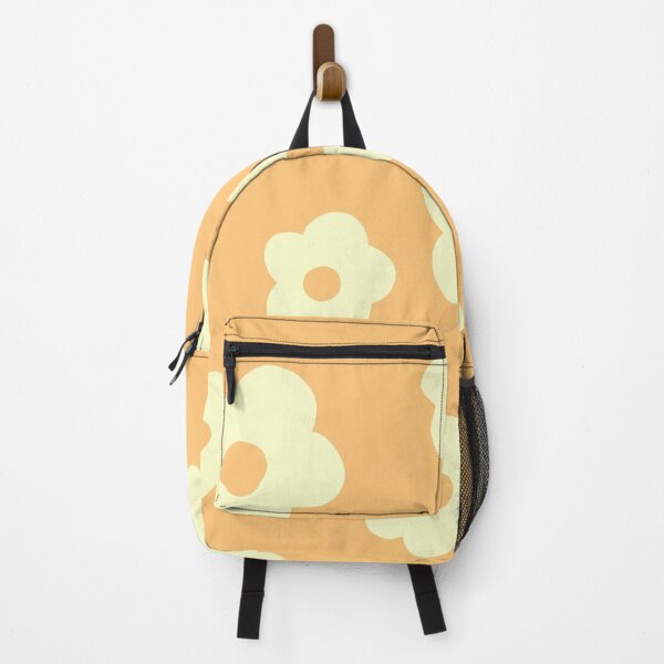 Item preview, patrón de flores aesthetic beige en fondo naranja  designed and sold by ArtKar.
