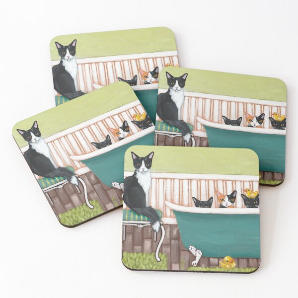 Item preview, The Kittens Bath Time designed and sold by KilkennyCat Art.