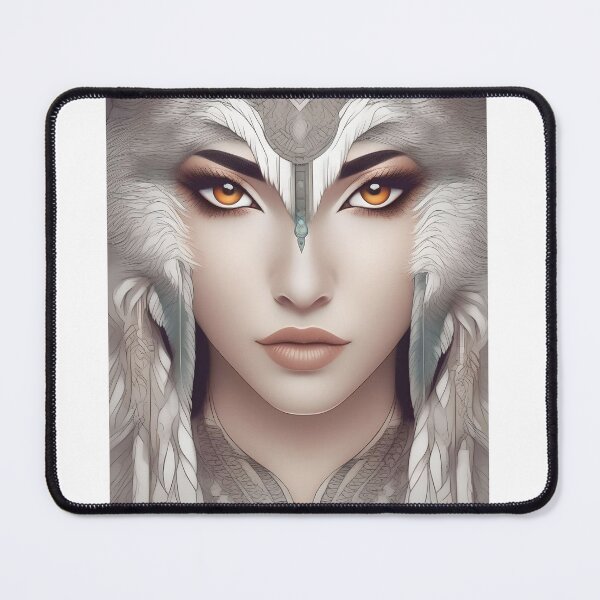 Item preview, Art Deco Portrait Of A Wolf Woman designed and sold by JoyPhotoArt.