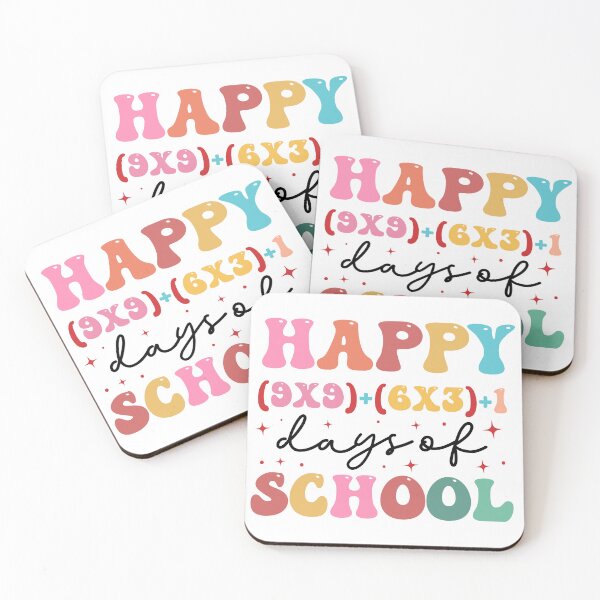 Item preview, Happy 100 Days Of School Equation - Retro Groovy   designed and sold by Smix Pixels.