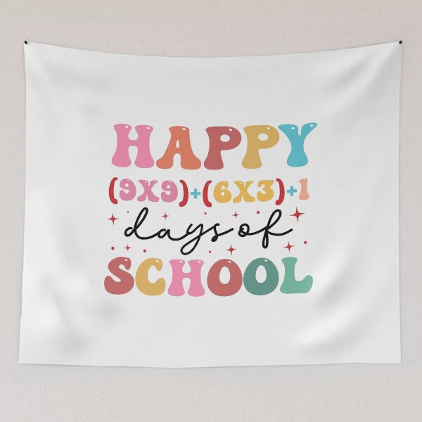 Item preview, Happy 100 Days Of School Equation - Retro Groovy   designed and sold by Smix Pixels.