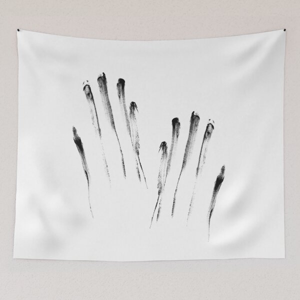 Item preview, hand fingerprint black design designed and sold by sigoisette.