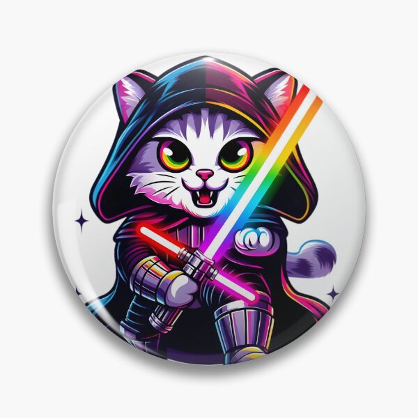 Item preview, Lightsaber Rainbow Cat designed and sold by teedory.